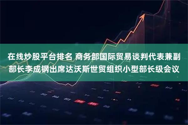 在线炒股平台排名 商务部国际贸易谈判代表兼副部长李成钢出席达沃斯世贸组织小型部长级会议